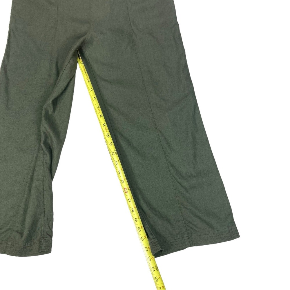 Nicole Miller Olive Green Wide-Leg Ribbed Jumpsuit - Picture 12 of 14
